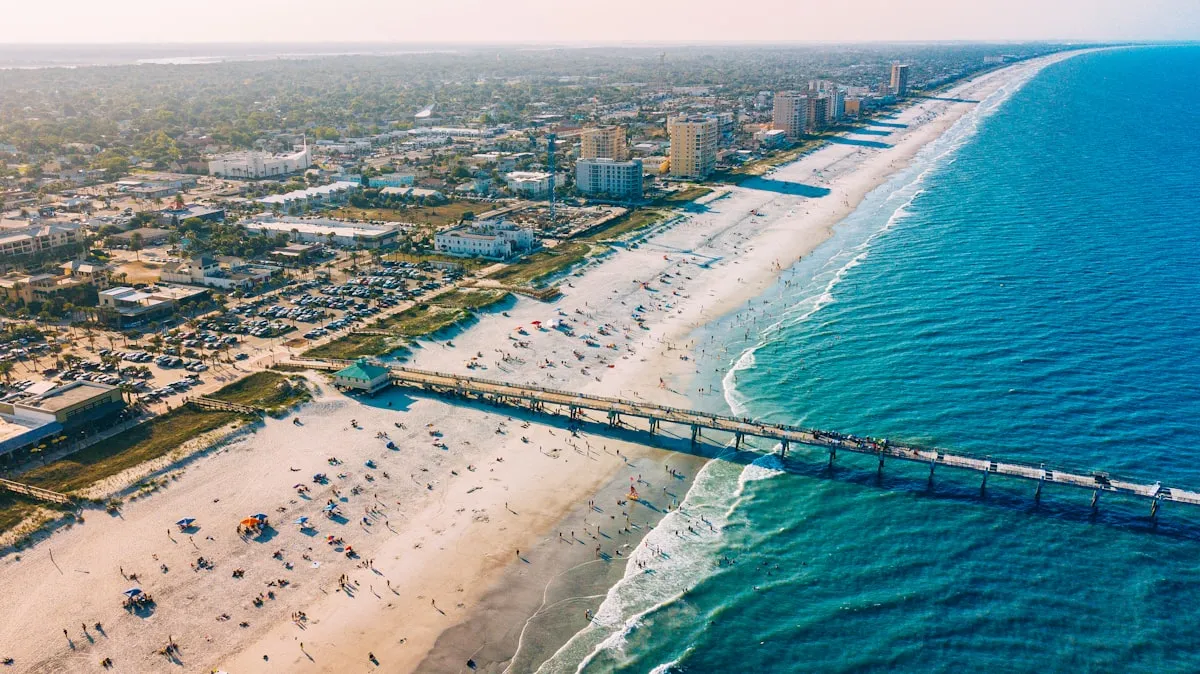 Wide sandy Atlantic beach near Jacksonville